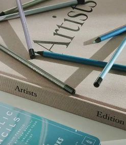 New 12 Crayons De Couleur Metalliques Petite Papeterie