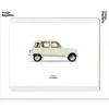 Outlet Affiche Le Duo Voiture Renault 4L Beige 40 X 50 Cm Affiches & Tableaux