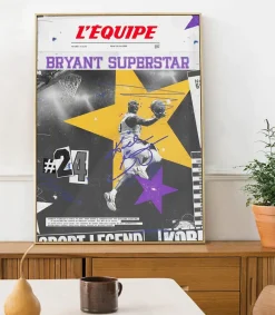 Affiche L'Equipe Bryant 50 X 70Cm Affiches & Tableaux
