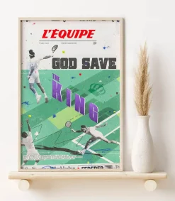 Clearance Affiche L'Equipe Federer 50 X 70Cm Affiches & Tableaux