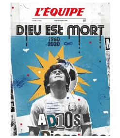 Discount Affiche L'Equipe Maradona 50 X 70Cm Affiches & Tableaux