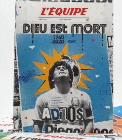 Discount Affiche L'Equipe Maradona 50 X 70Cm Affiches & Tableaux
