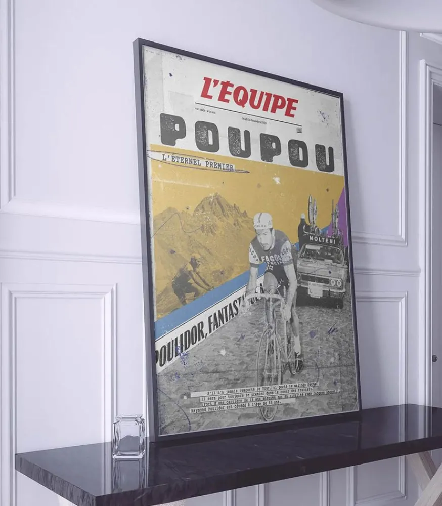 Sale Affiche L'Equipe Poulidor 50 X 70Cm Affiches & Tableaux
