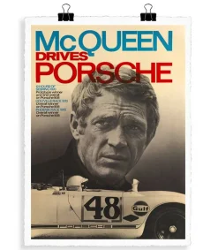 Best Affiche "Mcqueen Porsche" 56 X 76 Cm Affiches & Tableaux