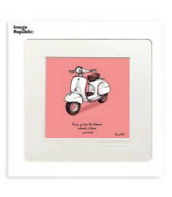 Hot Affiche Pas Du Tout Cliche Scooter 22 X 22 Cm Affiches & Tableaux