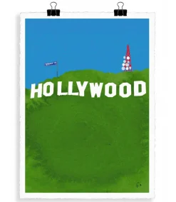 New Affiche Wlpp "Hollywood" 56 X 76 Cm Affiches & Tableaux
