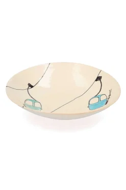 Best Assiette Creuse En Ceramique "Telecabines Vertes Et Bleues" Assiettes & Plats