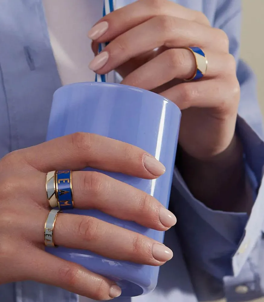 Hot Bague Ajustable Big Words Candy Dream Cobalt Femme Bagues