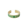 Sale Bague Ajustable Candy Word You Rock Green Femme Bagues