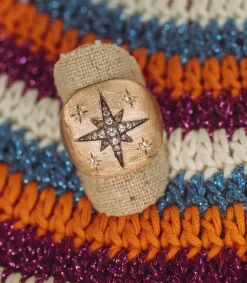 Online Bague Chevaliere Etoile Or Jaune Saphirs Blancs Femme Bagues