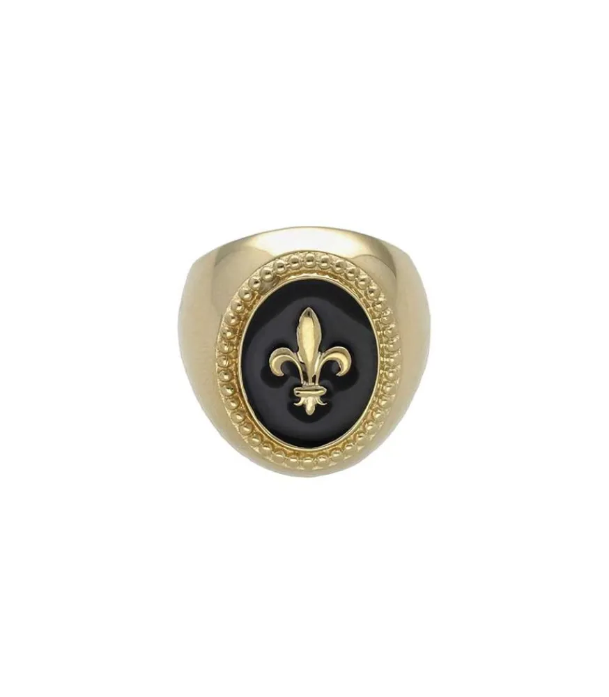 Bague Chevaliere Fleur De Lys Femme Bagues