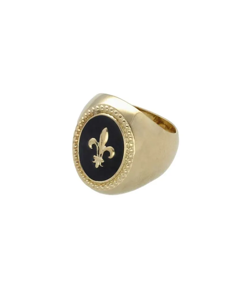 Bague Chevaliere Fleur De Lys Femme Bagues