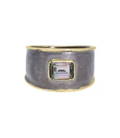 Best Bague Chevaliere Jaimie Or 14K Et Argent Noirci Femme Bagues