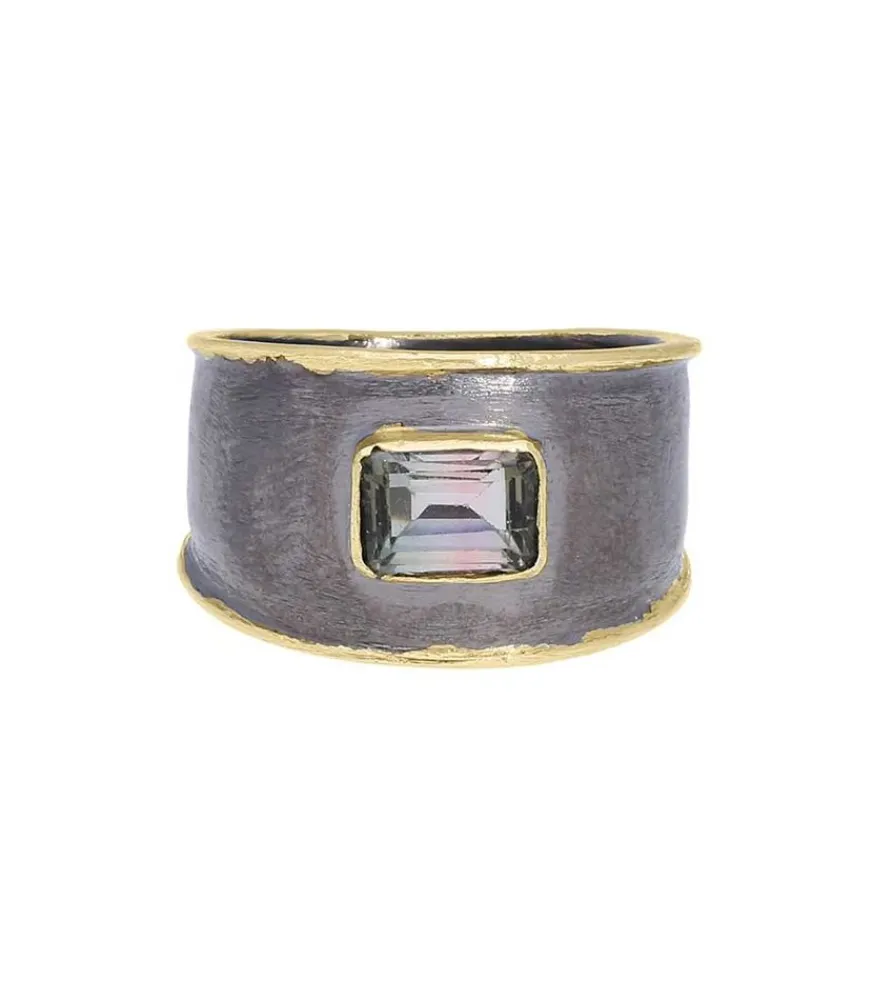 Best Bague Chevaliere Jaimie Or 14K Et Argent Noirci Femme Bagues