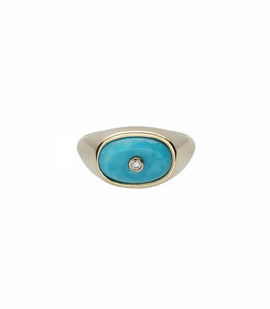 New Bague Chevaliere Orso Turquoise Femme Bagues