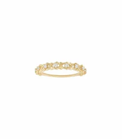 Best Bague Dunaway Simple Or Jaune Et Diamants Femme Bagues