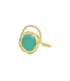 Discount Bague Gaia Green Onyx Femme Bagues