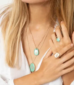 Clearance Bague Gaia Turquoise Femme Bagues