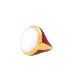 Sale Bague Liwa Bordeaux Pierre De Lune Femme Bagues