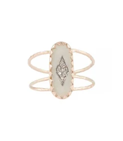 Clearance Bague Mahe Blanc Et Diamants Femme Bagues