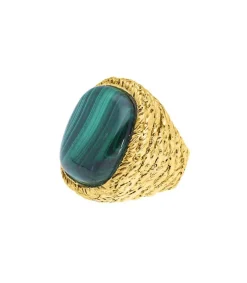 Outlet Bague Miki Malachite Femme Bagues