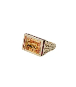 New Bague Poppy Citrine Femme Bagues