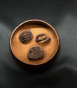 Clearance Bague 6X6 Quartz Fume Argent Femme Bagues