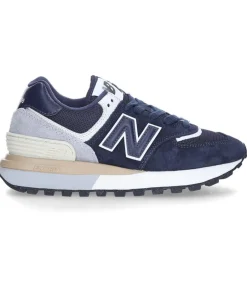 New Baskets 574 Navy White Femme Baskets