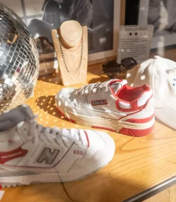 Sale Baskets Clc Blanc Et Rouge Femme Baskets