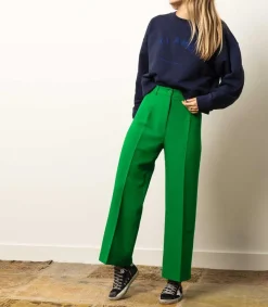 Outlet Baskets Francy Classic Cuir Suede Marine Femme Baskets