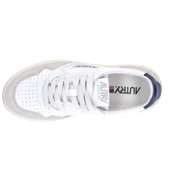 Sale Baskets Homme Medalist Cuir Suede Blanc/Navy Blue Homme Baskets