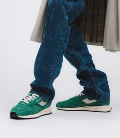 Baskets Homme Reelwind Nylon Et Daim Vert Homme Baskets