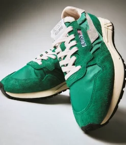 Baskets Homme Reelwind Nylon Et Daim Vert Homme Baskets