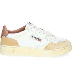 Hot Baskets Homme Super Vintage Low Blanc Et Cafe Homme Baskets