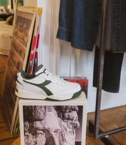 Online Baskets Homme Winner White Green Homme Baskets