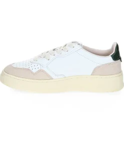 New Baskets Medalist Low En Daim Et Cuir Blanc Et Mount Femme Baskets