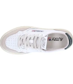 New Baskets Medalist Low En Daim Et Cuir Blanc Et Mount Femme Baskets