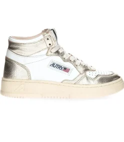 Outlet Baskets Medalist Mid Blanc Et Platinum Femme Baskets