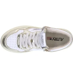 Outlet Baskets Medalist Mid Blanc Et Platinum Femme Baskets