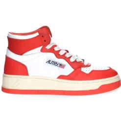 Outlet Baskets Medalist Mid Blanc Et Orange Femme Baskets