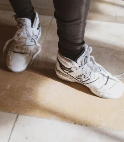 Clearance Baskets Montantes 650 Blanc Et Noir Femme Baskets