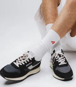 New Baskets Reelwind Nylon Et Daim Noir Femme Baskets