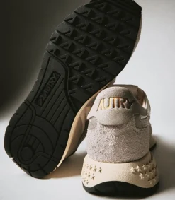 Outlet Baskets Reelwind Nylon Et Daim Blanc Femme Baskets