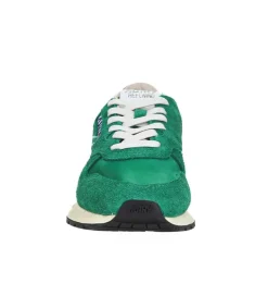 Outlet Baskets Reelwind Nylon Et Daim Vert Femme Baskets