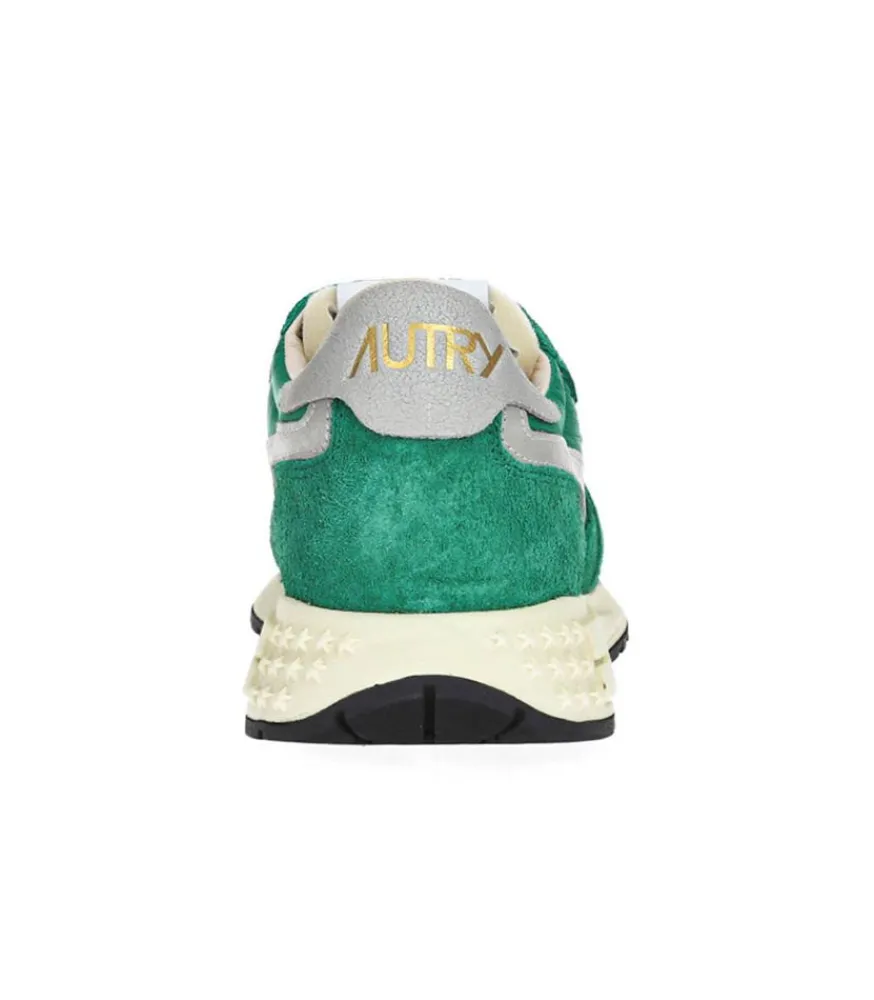 Outlet Baskets Reelwind Nylon Et Daim Vert Femme Baskets