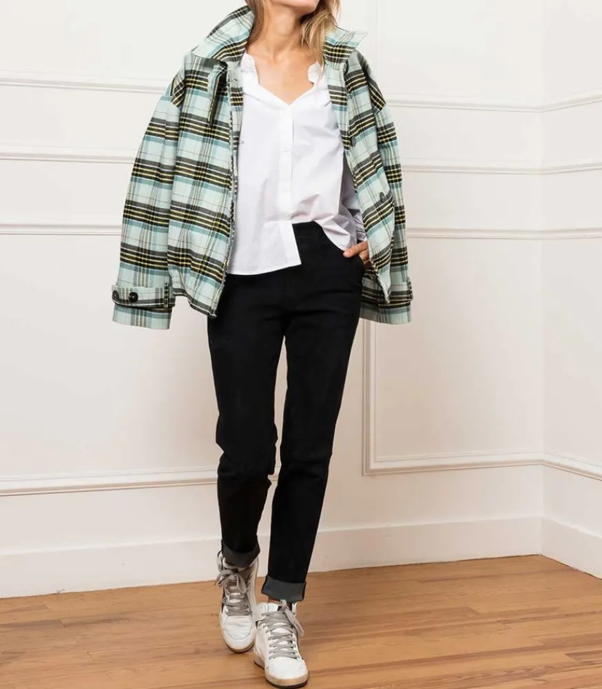 Clearance Baskets Sky-Star Cuir Blanc Etoile Noire Femme Baskets