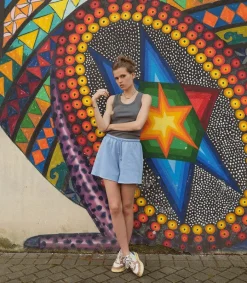 Baskets Super Vintage Low Blue Et Cafe Femme Baskets