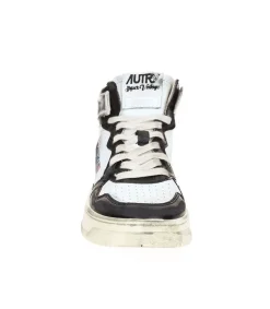 New Baskets Super Vintage Mid Noir Et Argent Femme Baskets