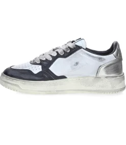 Discount Baskets Super Vintage White/Black/Platinium Femme Baskets