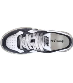 Discount Baskets Super Vintage White/Black/Platinium Femme Baskets